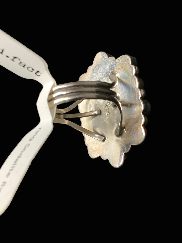 Sodalite Flower Ring