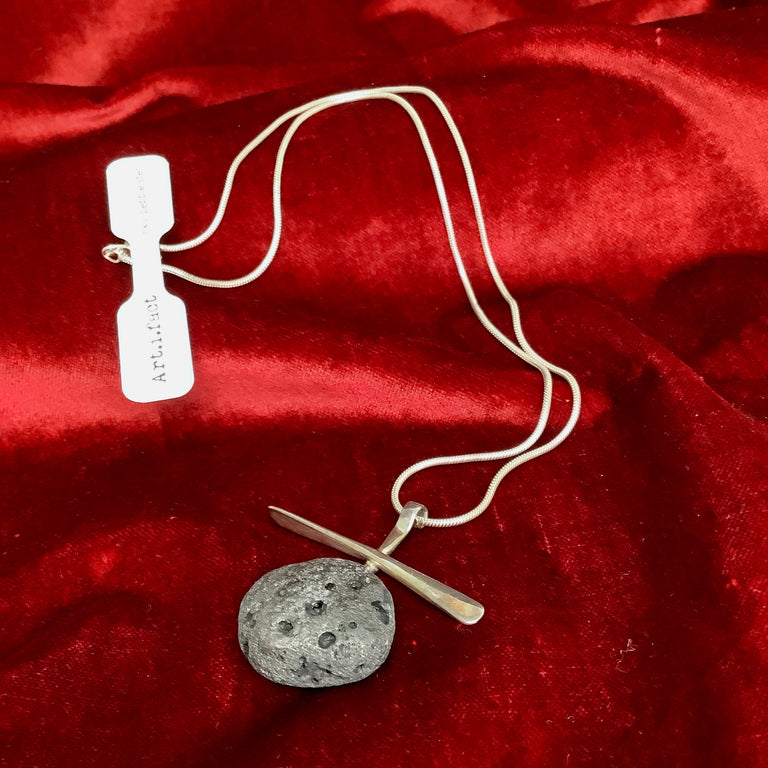 Pebble and Sterling Necklace