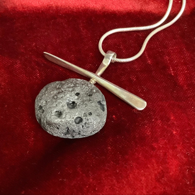 Pebble and Sterling Necklace
