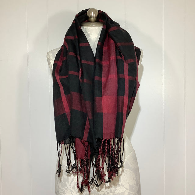 Plaid Linen Wrap