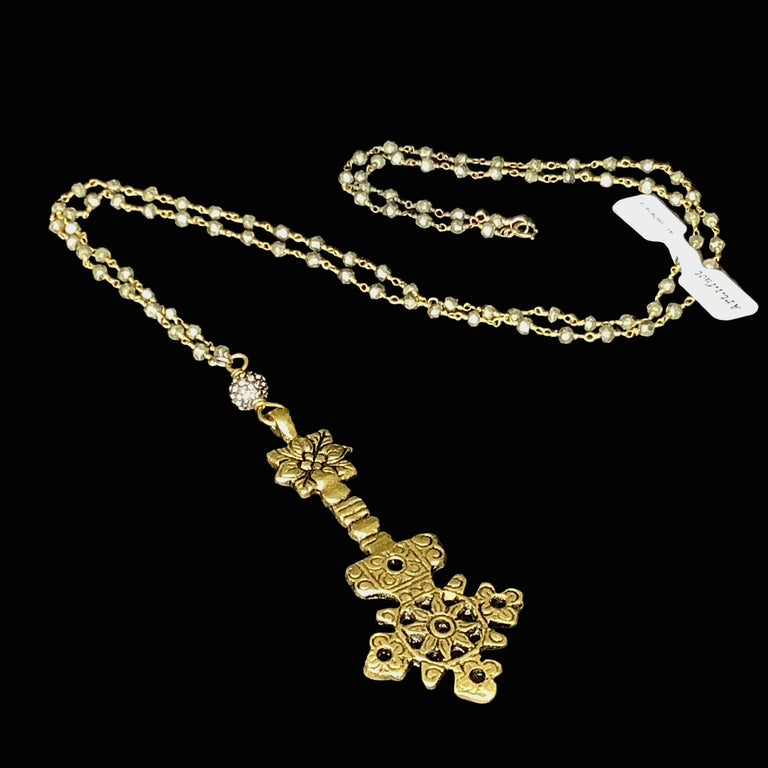 Ethnic Cross Necklace