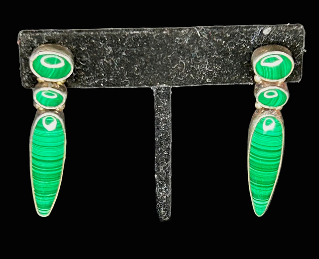 Malachite-Sterling Earrings