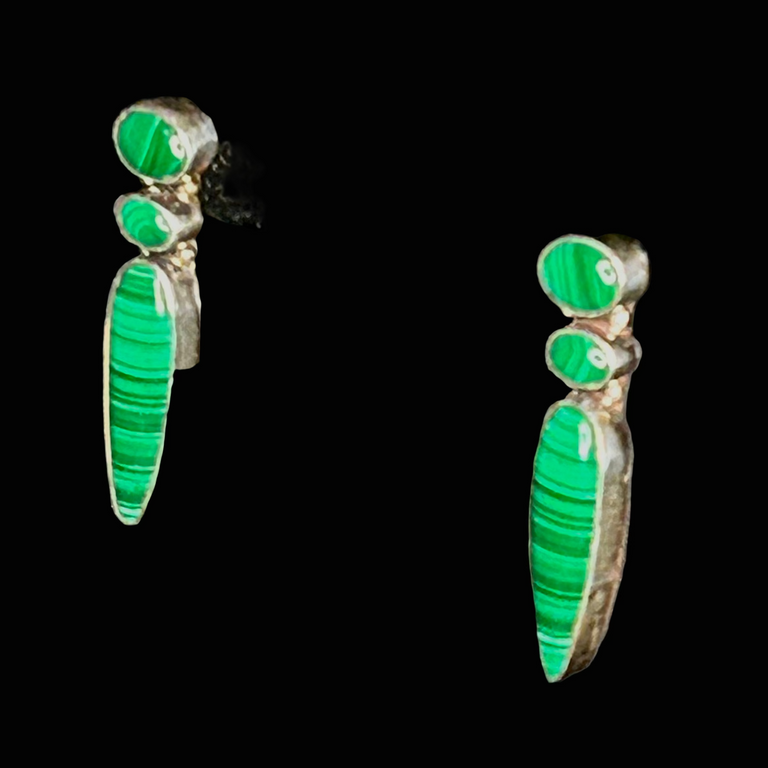 Malachite-Sterling Earrings