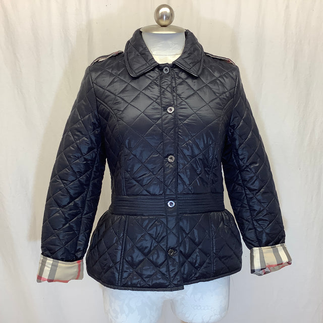 Burberry Quilted Peplum Jacket