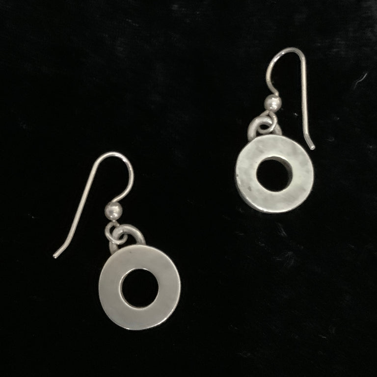 Sterling Disc Earrings