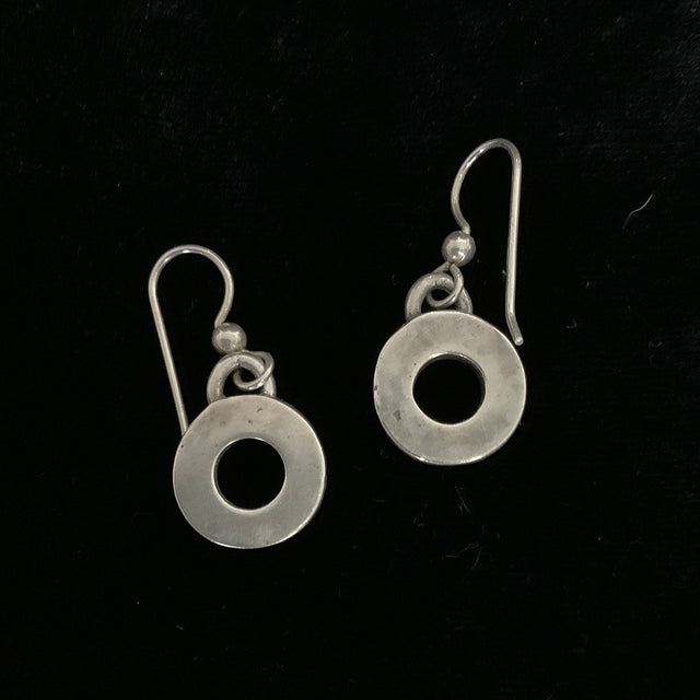 Sterling Disc Earrings