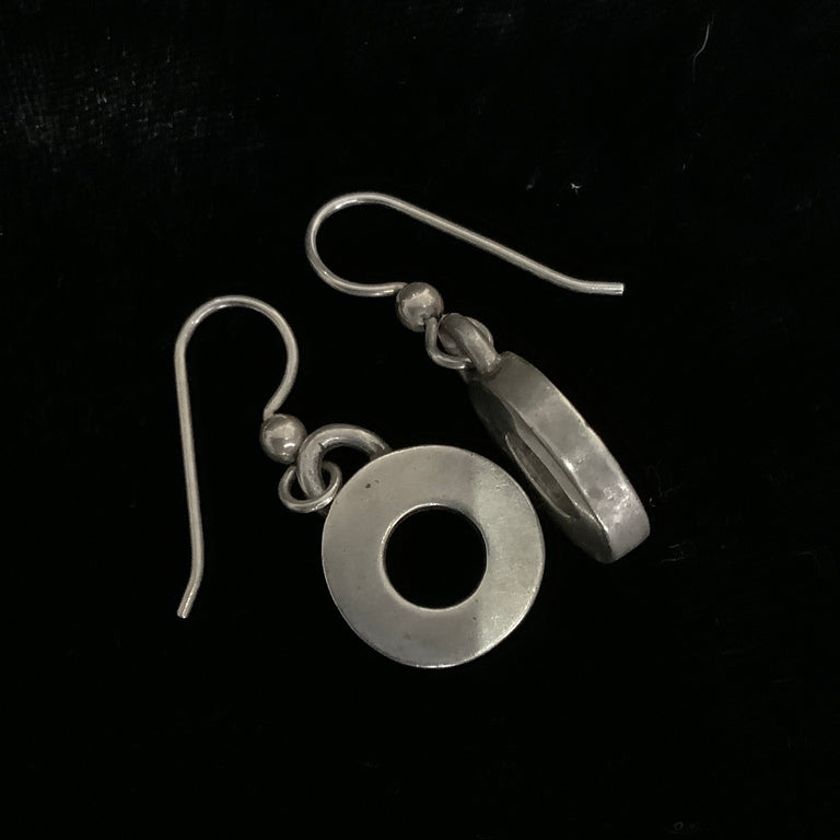 Sterling Disc Earrings