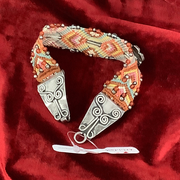 Woven Bracelet with Sterling Clasp