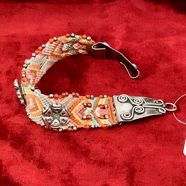 Woven Bracelet with Sterling Clasp