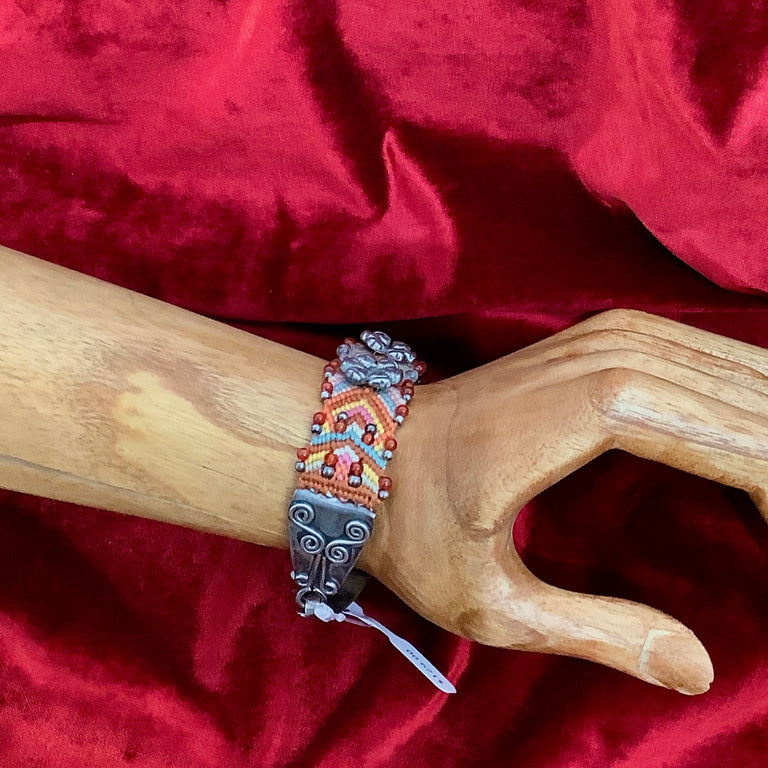 Woven Bracelet with Sterling Clasp