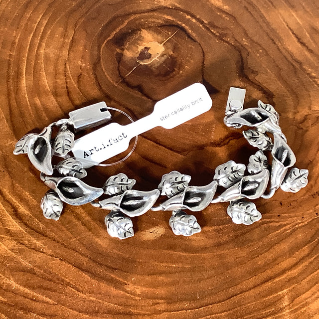 Sterling Silver Calla Lily Bracelet