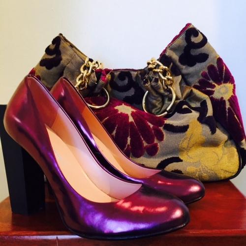 Cool shoes and purse!