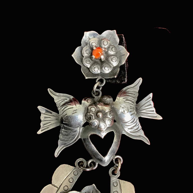 Bird & Flower Earrings