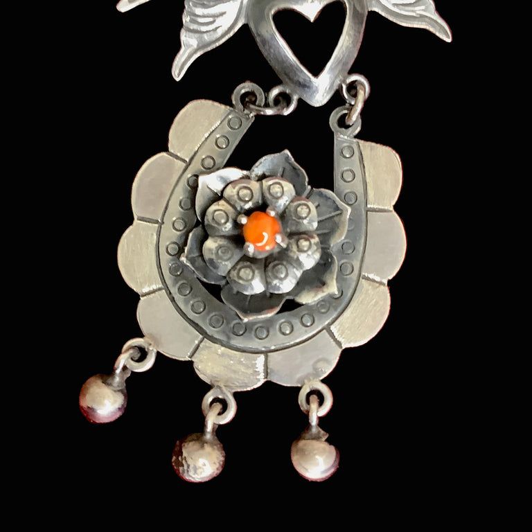 Bird & Flower Earrings