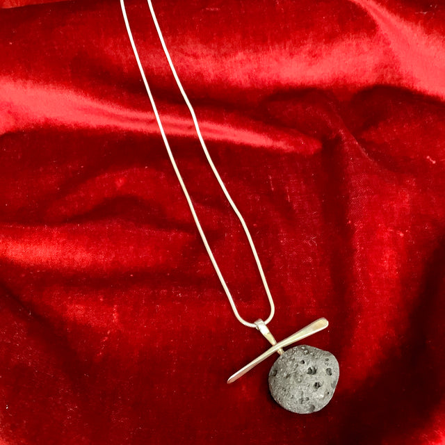 Pebble and Sterling Necklace