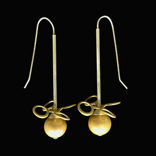 Brass Ball Earrings