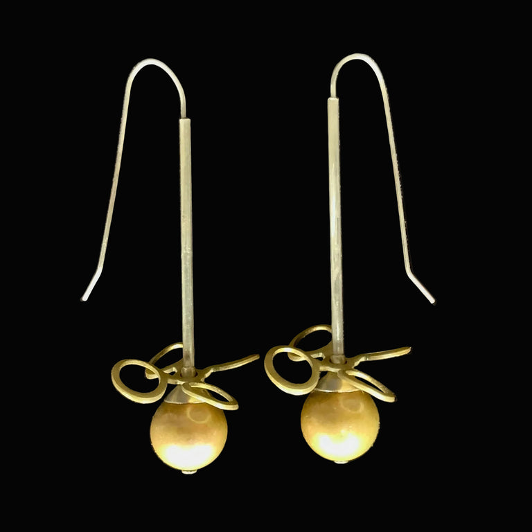 Brass Ball Earrings