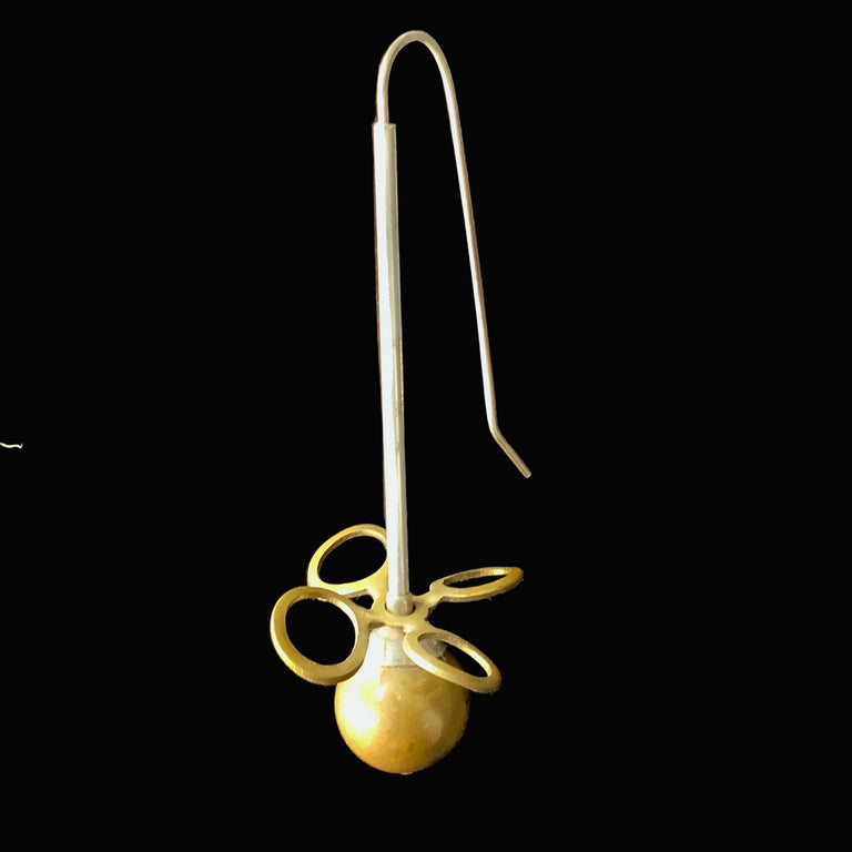 Brass Ball Earrings