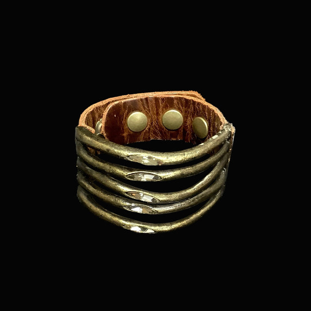 Bronze & Leather Bracelet