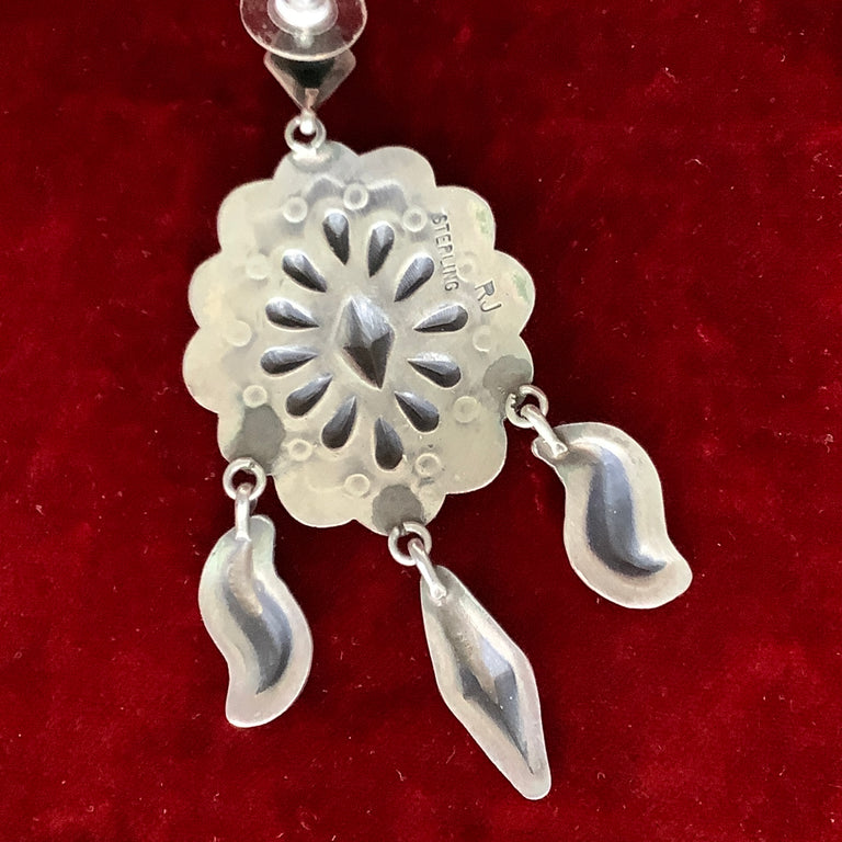 Sterling Silver Concho Earrings
