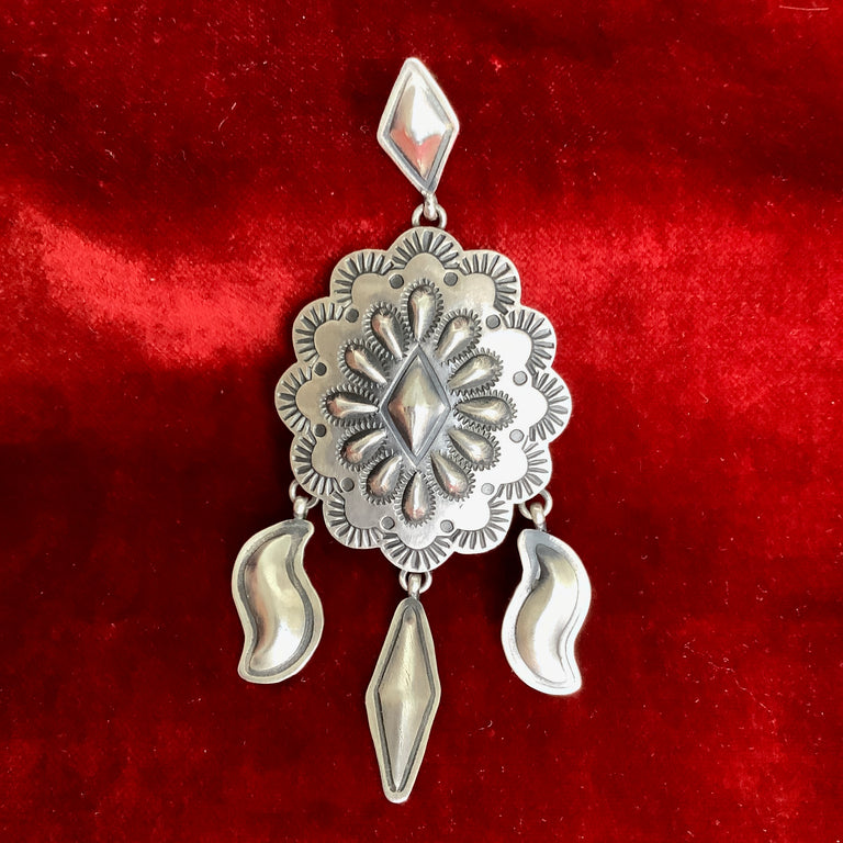 Sterling Silver Concho Earrings