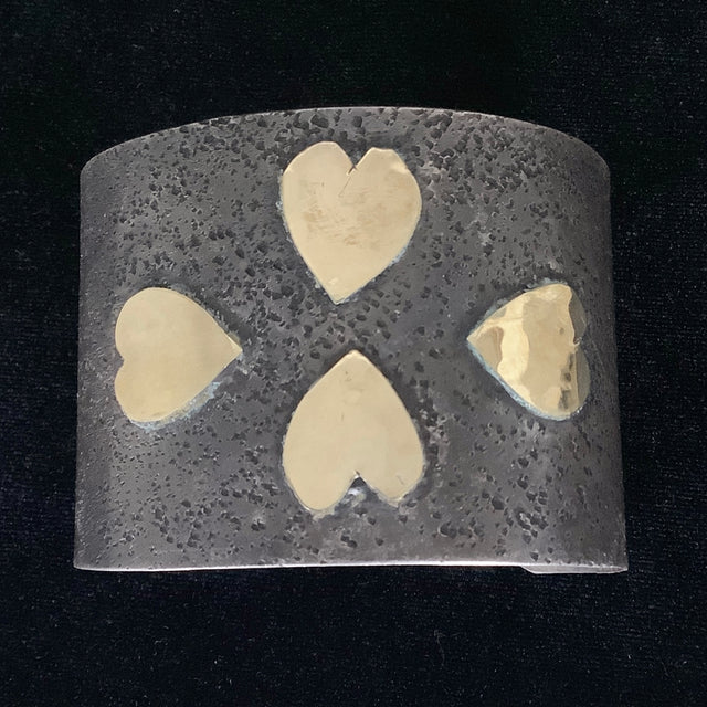 Gold Hearts Cuff