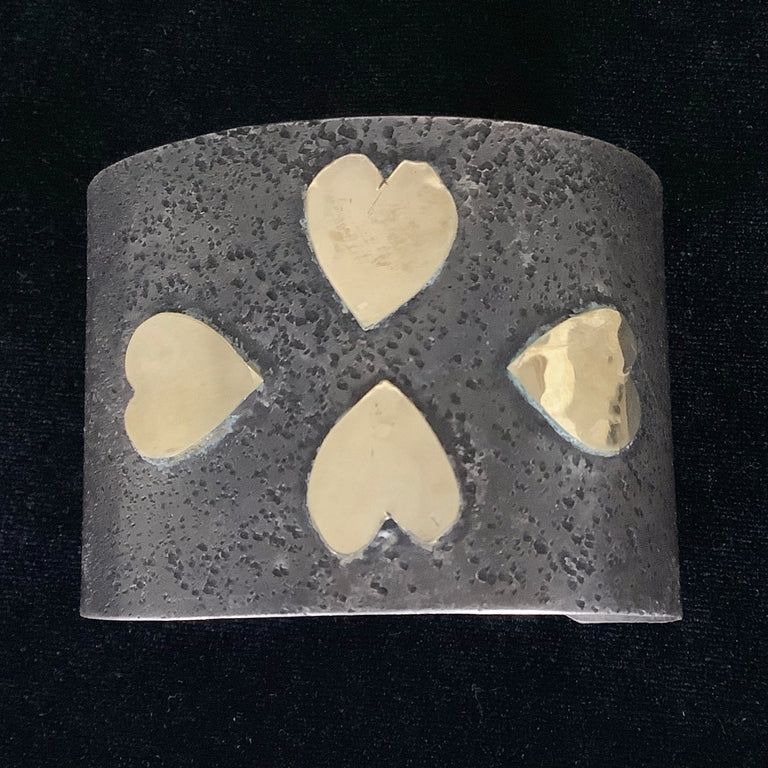 Gold Hearts Cuff