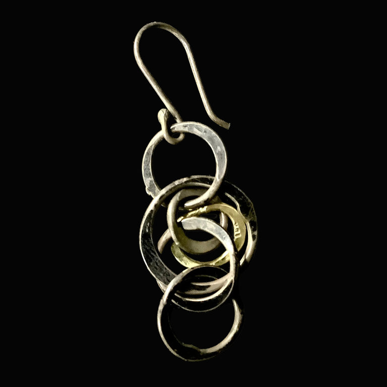 Silver & Gold Circle Earrings