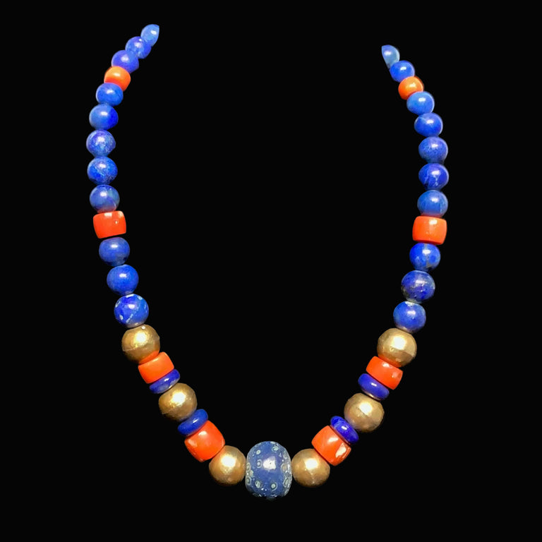 Lapis & Coral Necklace