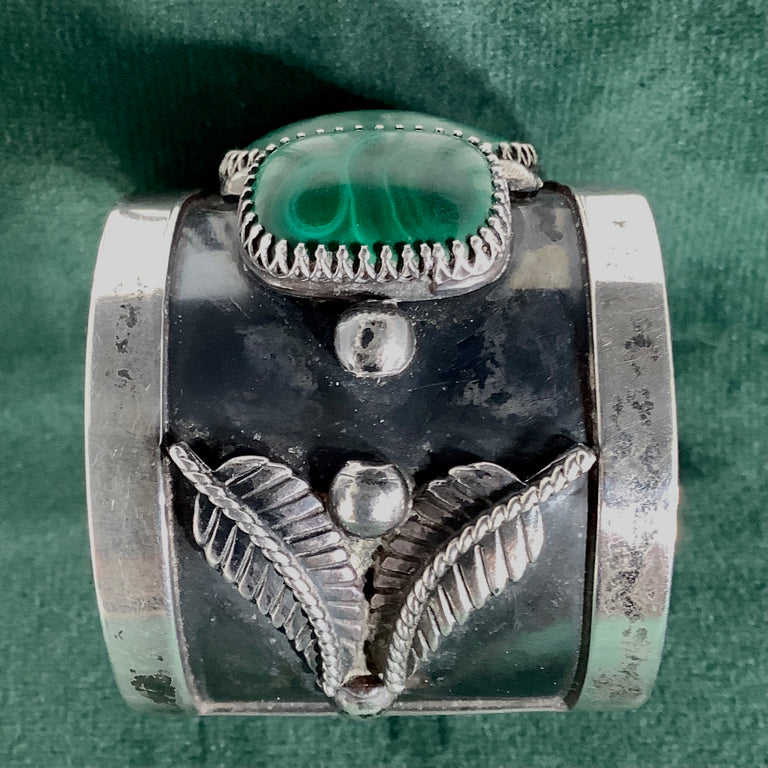Sterling and Malachite Cuff