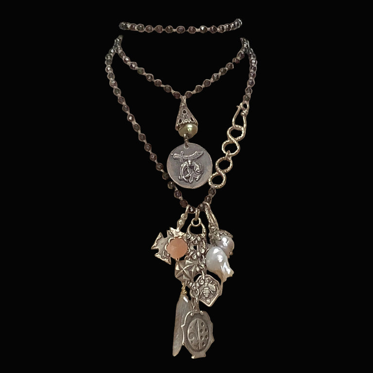 Onyx Charm Necklace