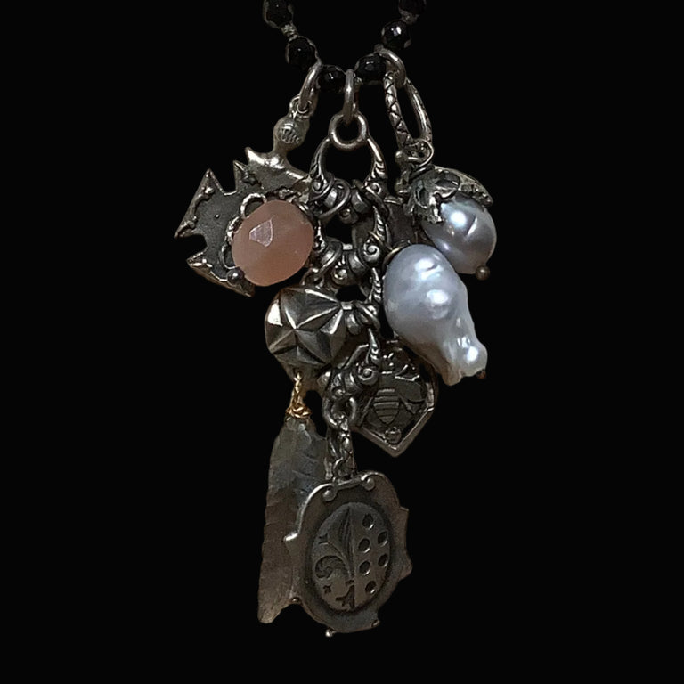 Onyx Charm Necklace