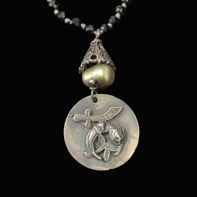 Onyx Charm Necklace