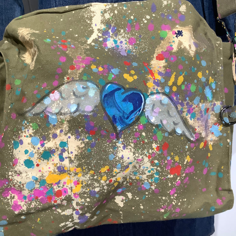 Hand-painted Messenger Bag