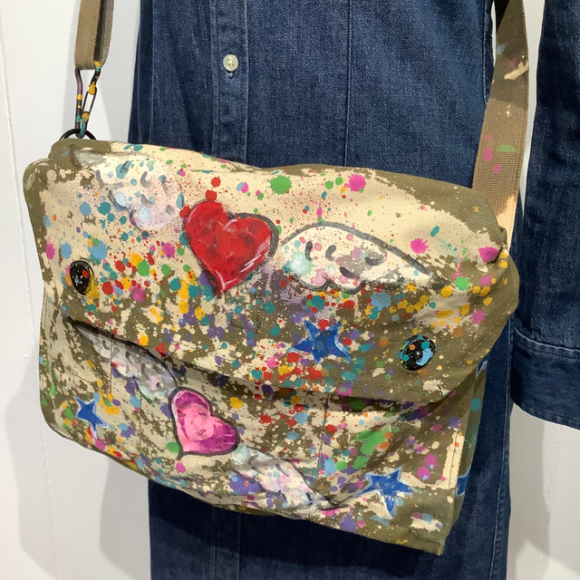 Hand-painted Messenger Bag