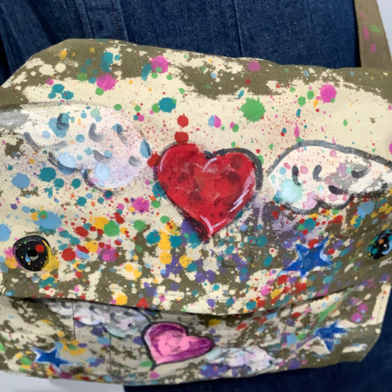 Hand-painted Messenger Bag