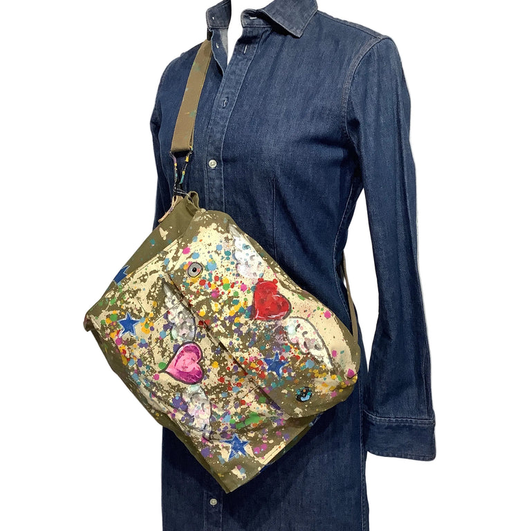 Hand-painted Messenger Bag