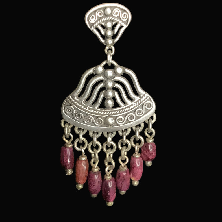 Dangle Earrings with Spiny Oyster Beads