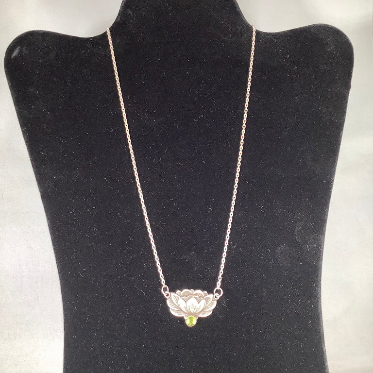 Sterling Silver Lotus Necklace