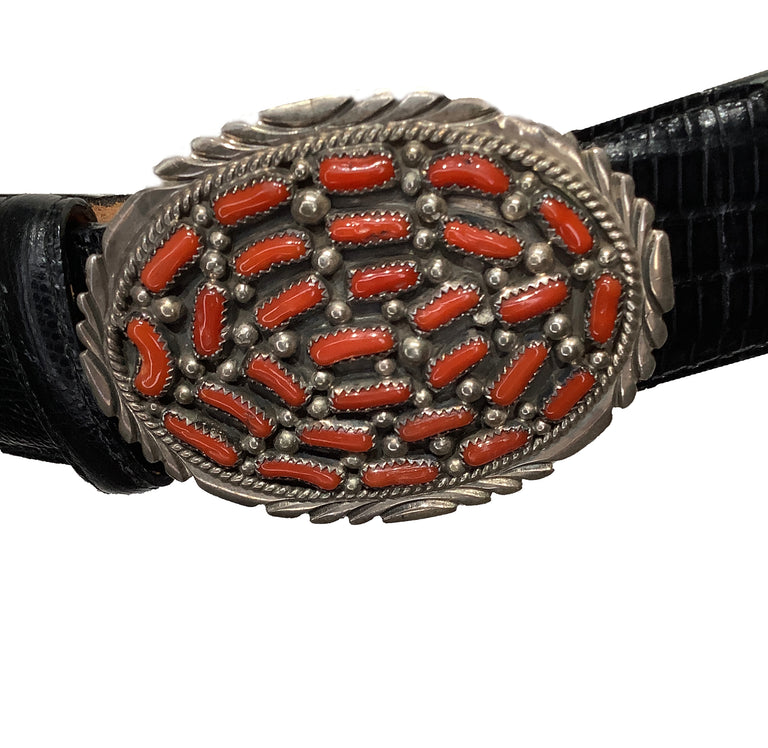 Sterling & Coral Buckle