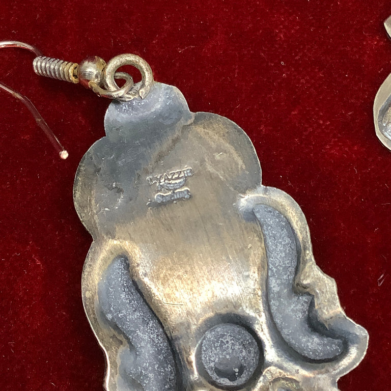 Earrings - Repoussé and Turquoise