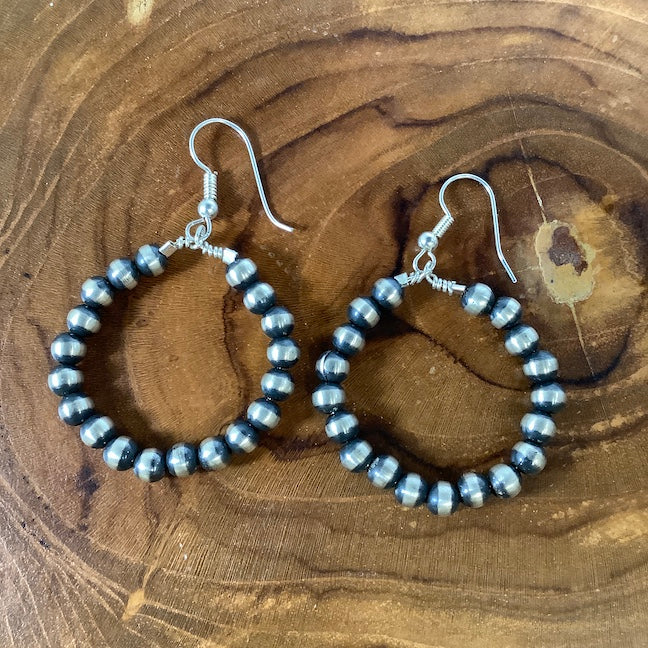 Navajo Pearl Hoop Earrings