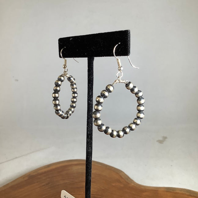 Navajo Pearl Hoop Earrings