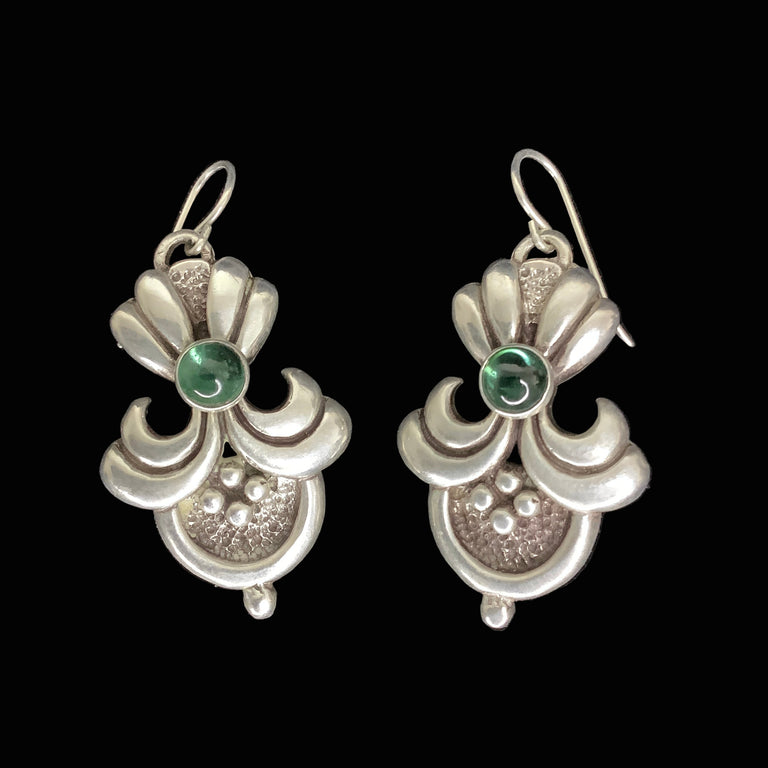 Tourmaline and Sterling Silver Earrings