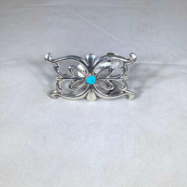 Sterling Silver and Turquoise Belt Buckle